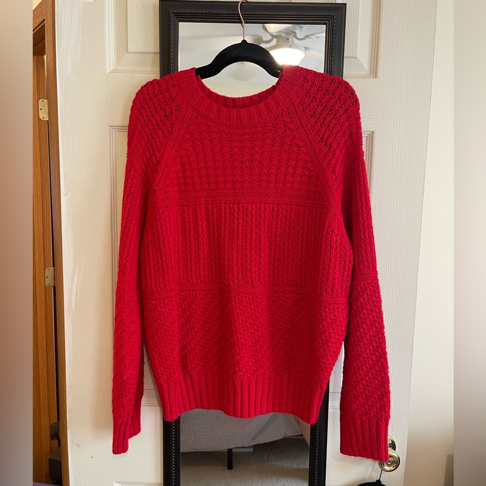 Time and Tru Vibrant Red Women's Sweater